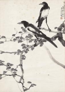 Xu Beihong - Two Magpies