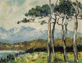 Xu Beihong - View of Mountain Himalayas