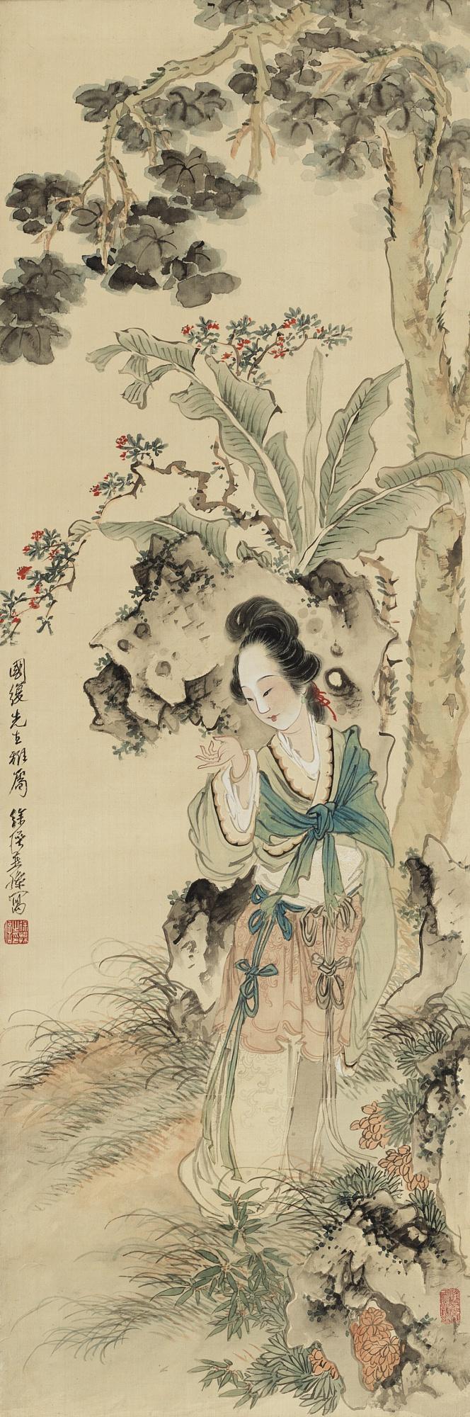 Xu Cao - Maiden With Sycamore And Banana Trees