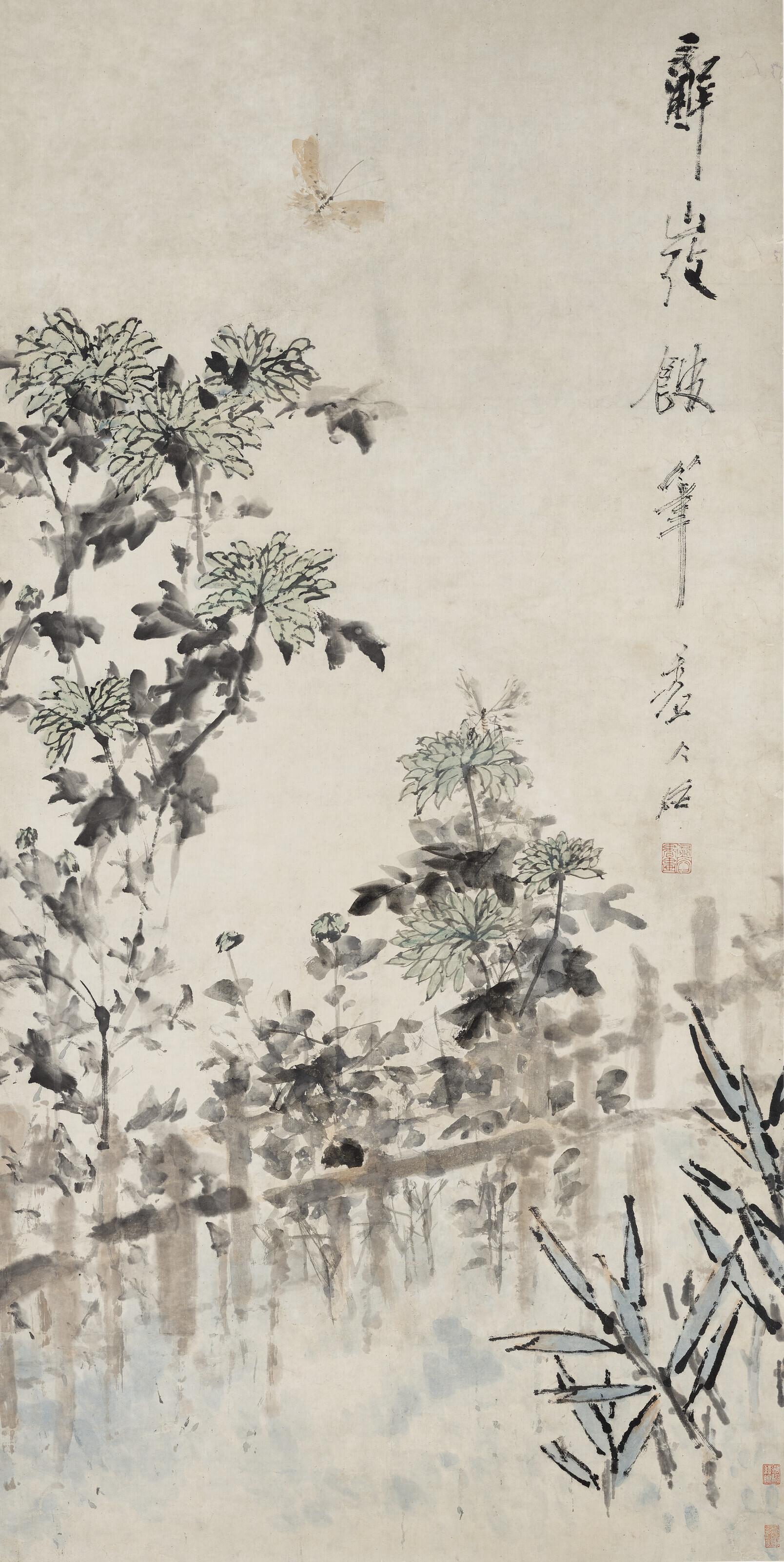 Xu Gu - Chrysanthemums and Butterflies