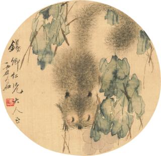 Xu Gu - Squirrel On Grape Vine