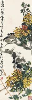 Xu Linlu - Chrysanthemums and Birds
