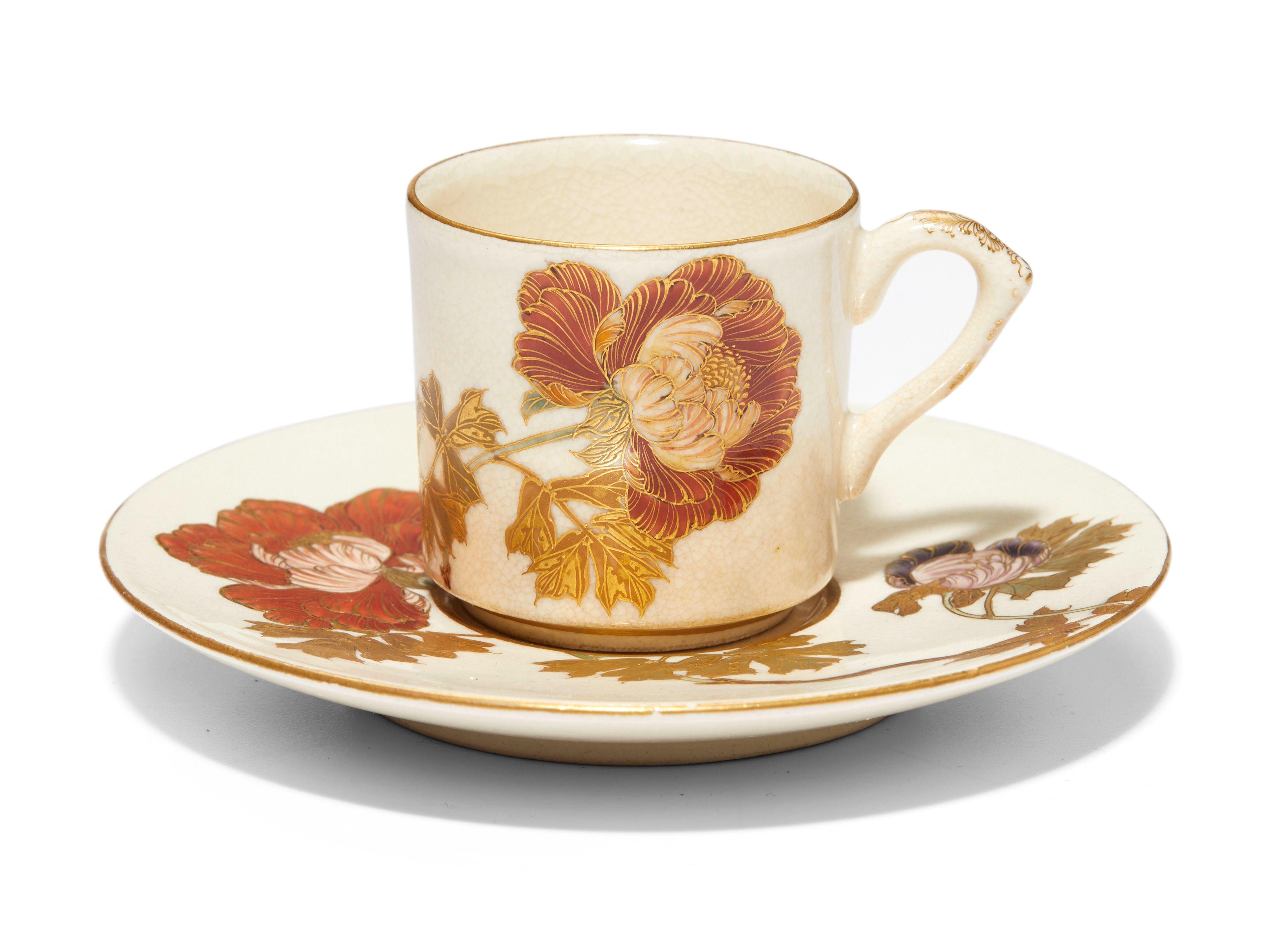 Yabu Meizan - A fine Satsuma cup and saucer