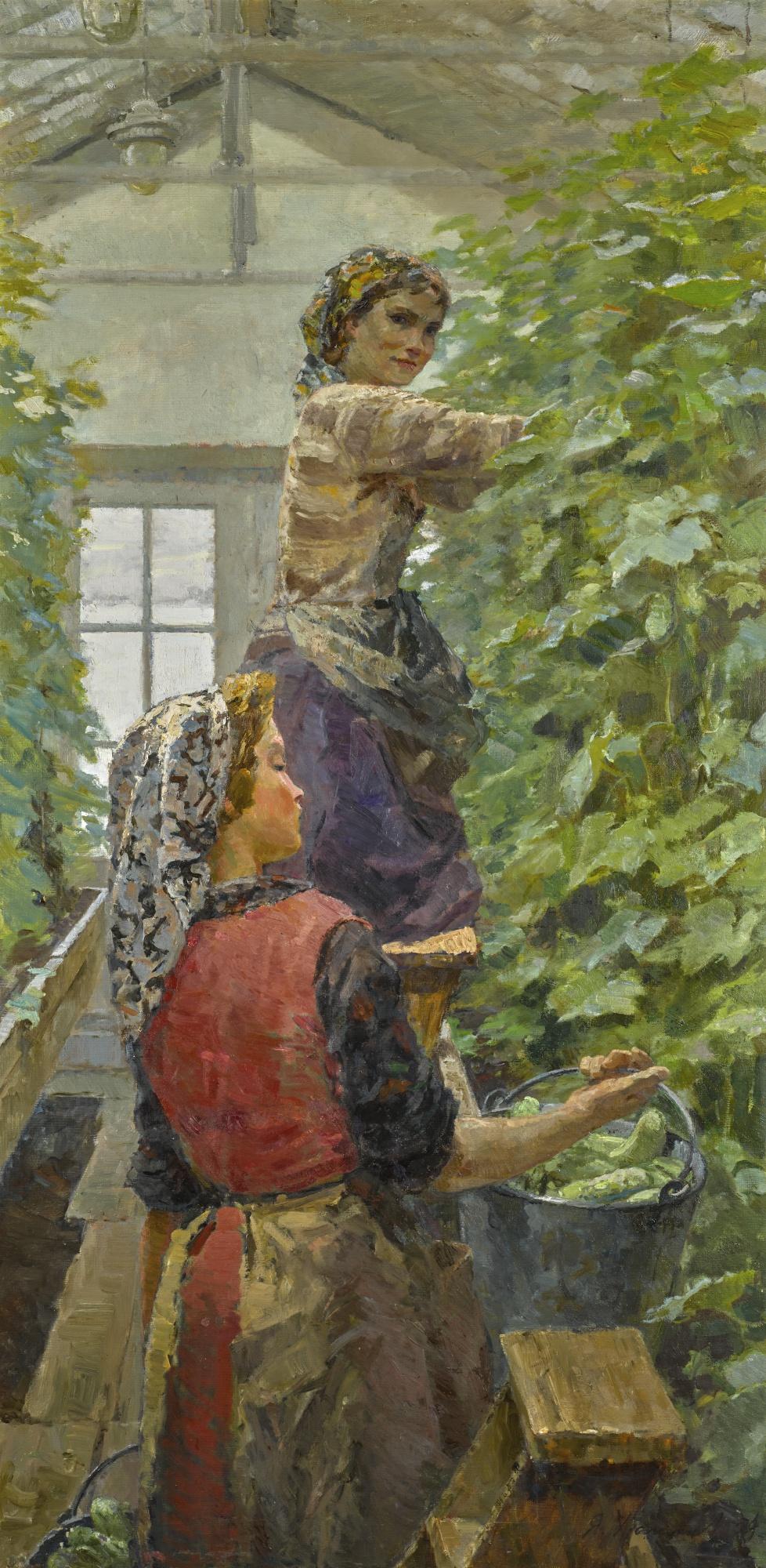 Yakov Markovich Khaimov - Cucumber Picking
