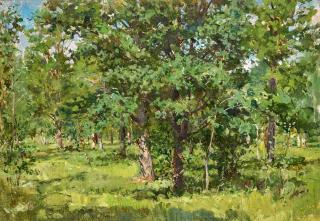 Yakov Markovich Khaimov - Oak Trees At The Edge Of The Woods