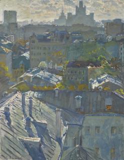 Yakov Markovich Khaimov - View From The Artist\'S Studio, Moscow