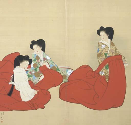 Yamaguchi Soken - Three Court Ladies
