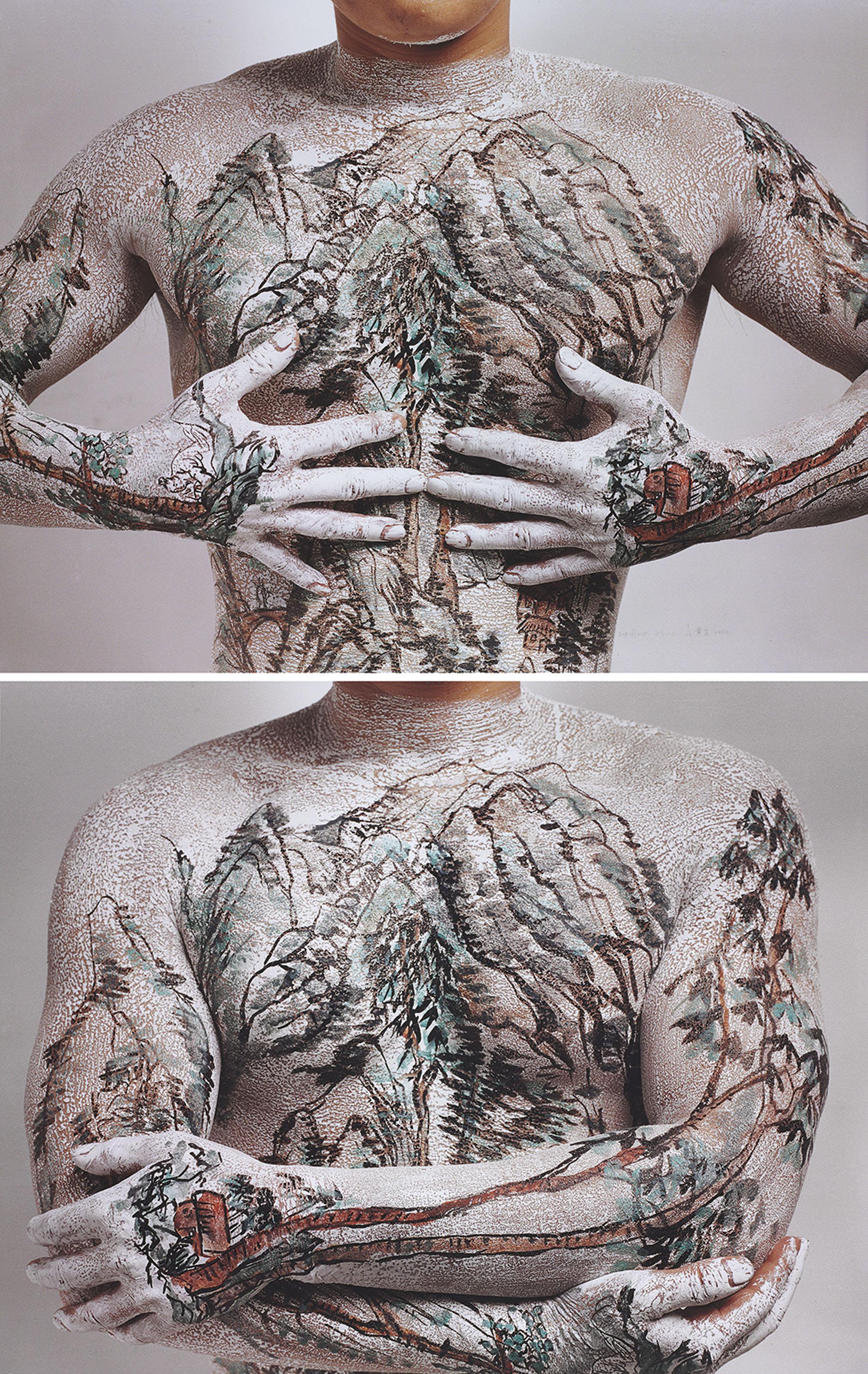 Yan Huang - Chinese Landscape: Tattoo No. 1; & Chinese Landscape: Tattoo No. 9
