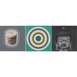 Yan Lei - Painting - 20 (Three Panels)