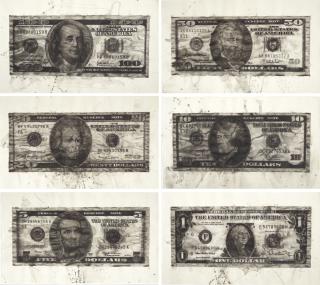 Yan Pei-Ming - American Dollars (Six Works)