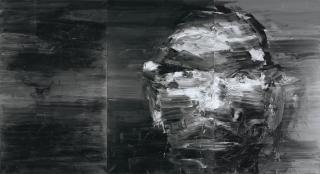 Yan Pei-Ming - L\'Homme Invisible - Retour Sur Le Lieu Du Crime (Triptyque)Oil On Canvas. Executed In 1999 (Triptych)
