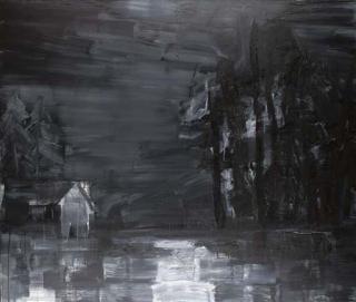 Yan Pei-Ming - Paysage International, lieu du crime sur Bourgogne