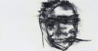 Yan Pei-Ming - Sans Titre (Tête)Signed, Inscribed And Dated 2.07.2000; Charcoal On Paper. 
