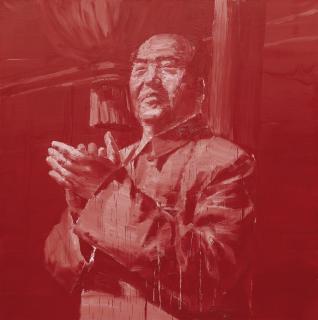 Yan Peiming - Mao at the Tian An Men Balcony(Painted in 2000)