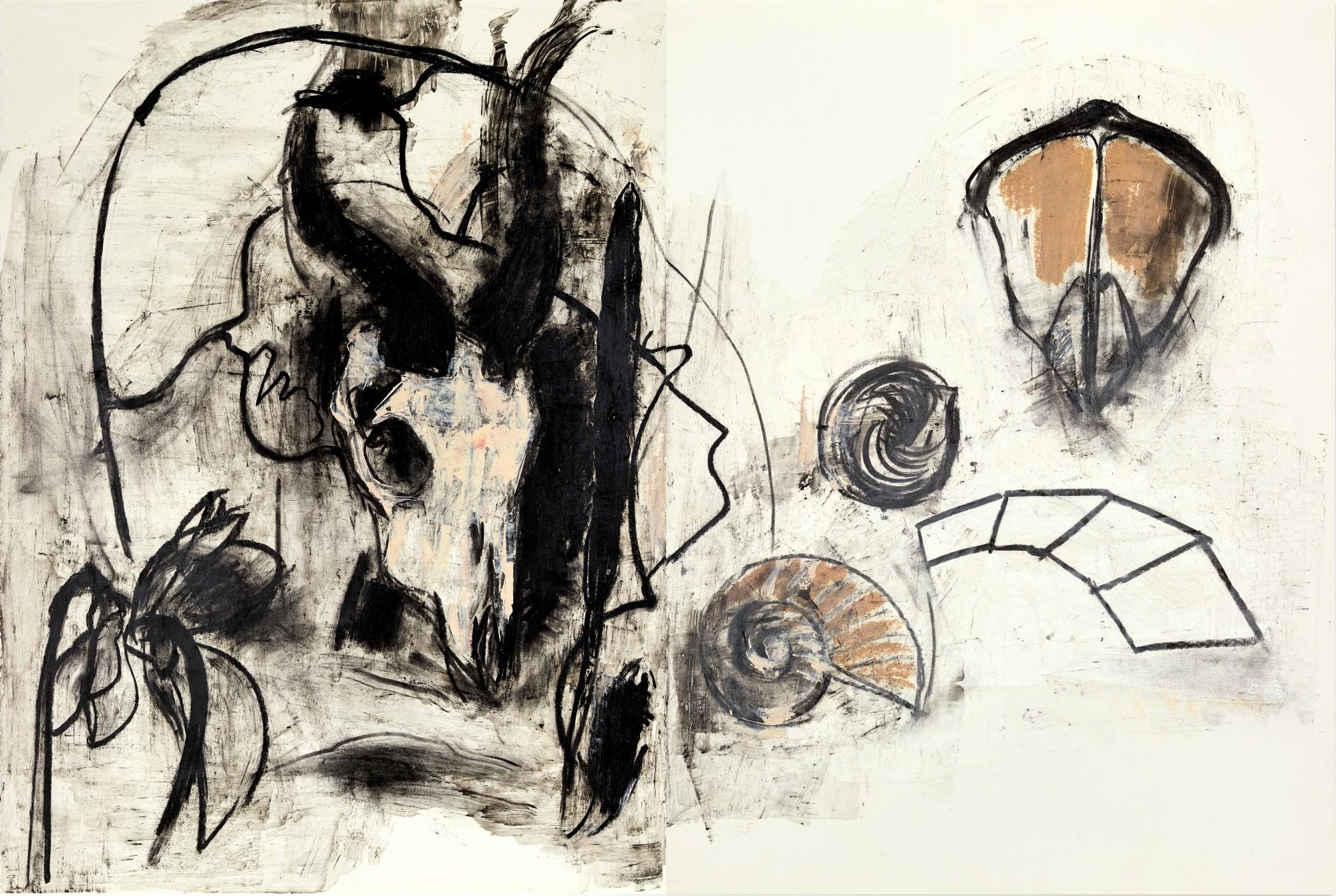 Yang Chihung - Skull And Shell (Diptych)