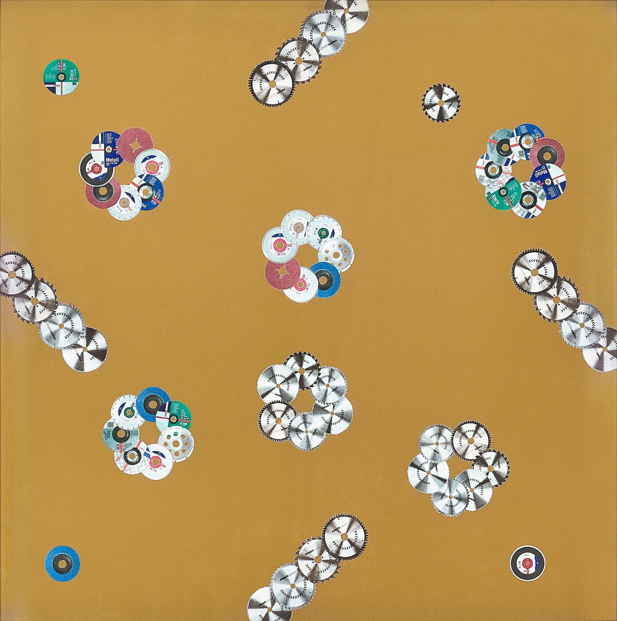 Yang Haegue - Hardware Store Collage #29 – Bauhaus Circle Saw Blades #1