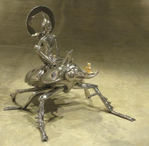 Yang Mao Lin - Contemplative Peter Pan Bodhisattva Rides on Chalcosoma Atlas