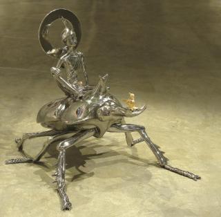 Yang Mao Lin - Contemplative Peter Pan Bodhisattva Rides on Chalcosoma Atlas