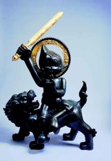 Yang Maolin - Astro Bodhisattva rides on Lion in Boundless Universe of Maha