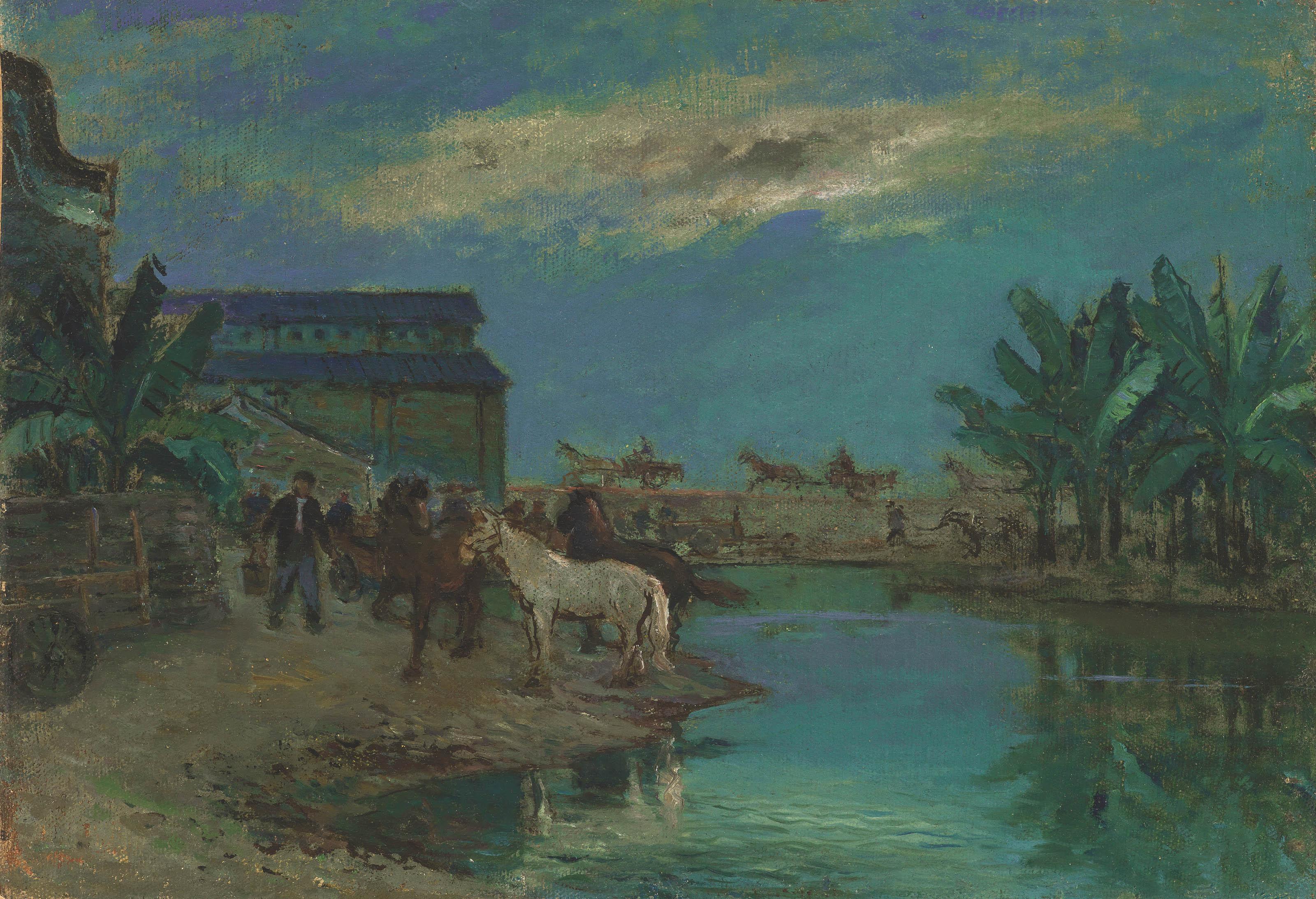 Yang Qiuren - Horses along River