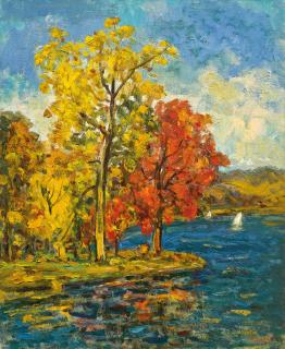 Yang Sanlang - Autumn on Lake Towada, Japan