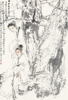 Yang Shanshen - Ladies Resting Under Blossoms