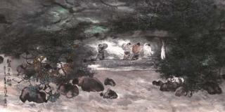 Yang Yanwen - Landscape with Scholars