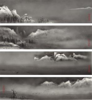 Yang Yongliang - Snow City Series  (Set Of Four)