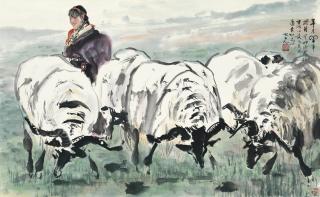 Yang Zhiguang - Sheep Herding In Tibet