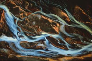 Yann Arthus-Bertrand - Detail of The Thjorsa River, Iceland