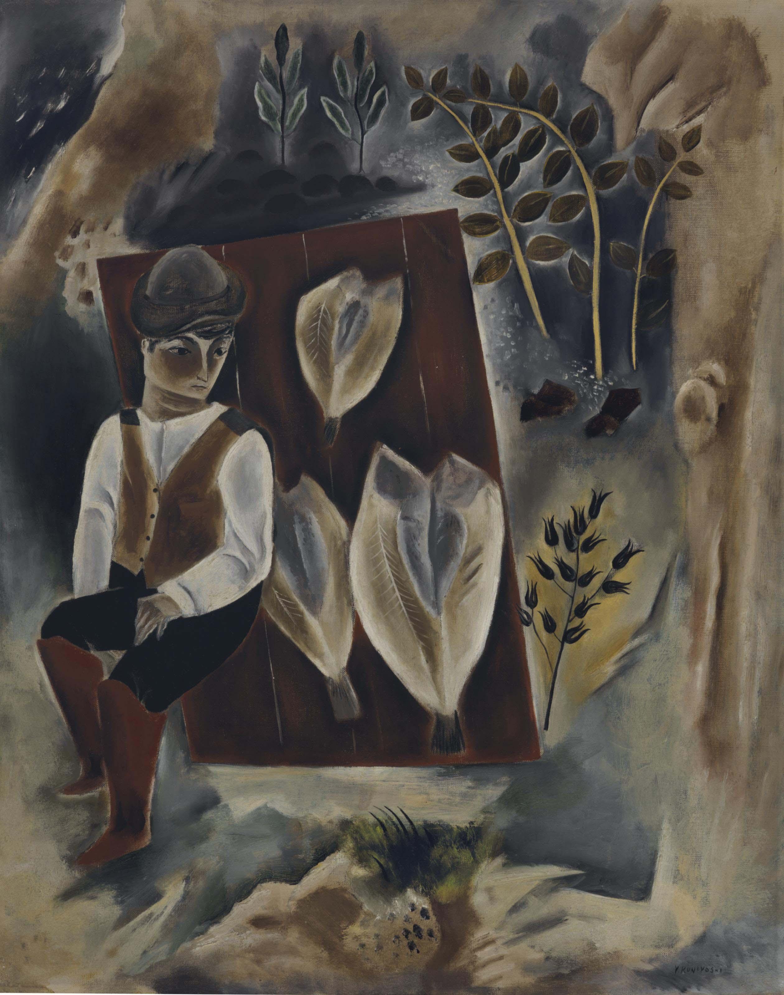 Yasuo Kuniyoshi - Al Perkins Drying Fish