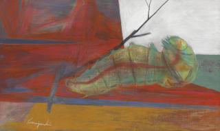 Yasuo Kuniyoshi - Attacked Worm