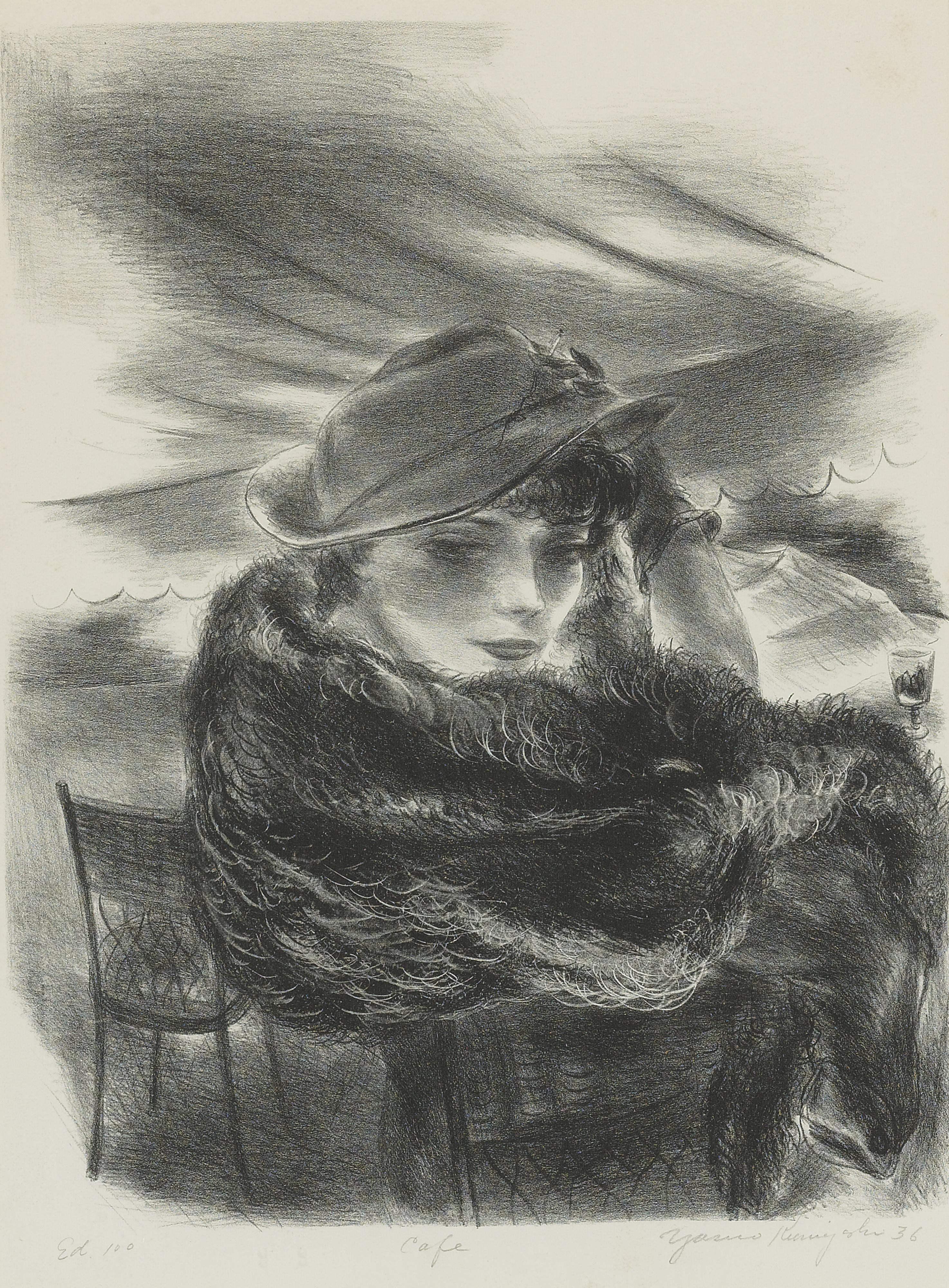 Yasuo Kuniyoshi - Café No. 2 (Davis L-67)