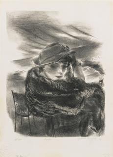 Yasuo Kuniyoshi - Café No. 2 (Davis L-67)