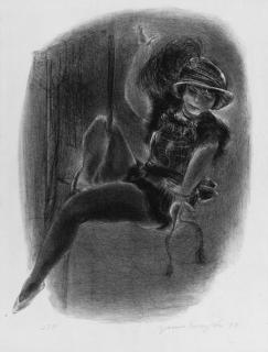 Yasuo Kuniyoshi - Circus Girl with Plumed Hat (Davis L-60)