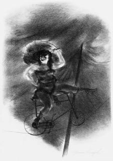 Yasuo Kuniyoshi - Cyclist (D. L-77)