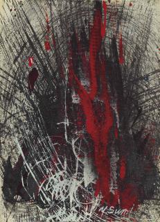 Yasuo Sumi - Work, Akogare [Longing], 1990\'S Signed Y. Sumi And To The Reverse In Japanese Sumi Yasuo And Titled In Japanese As Above
