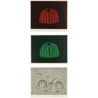 Yayoi Kusama - (I) Pumpkin (Red) (Ii) Pumpkin (Green) (Iii) Still Life (Black & White)