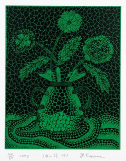 Yayoi Kusama - Three Flowers Iii(Executed In 1992)