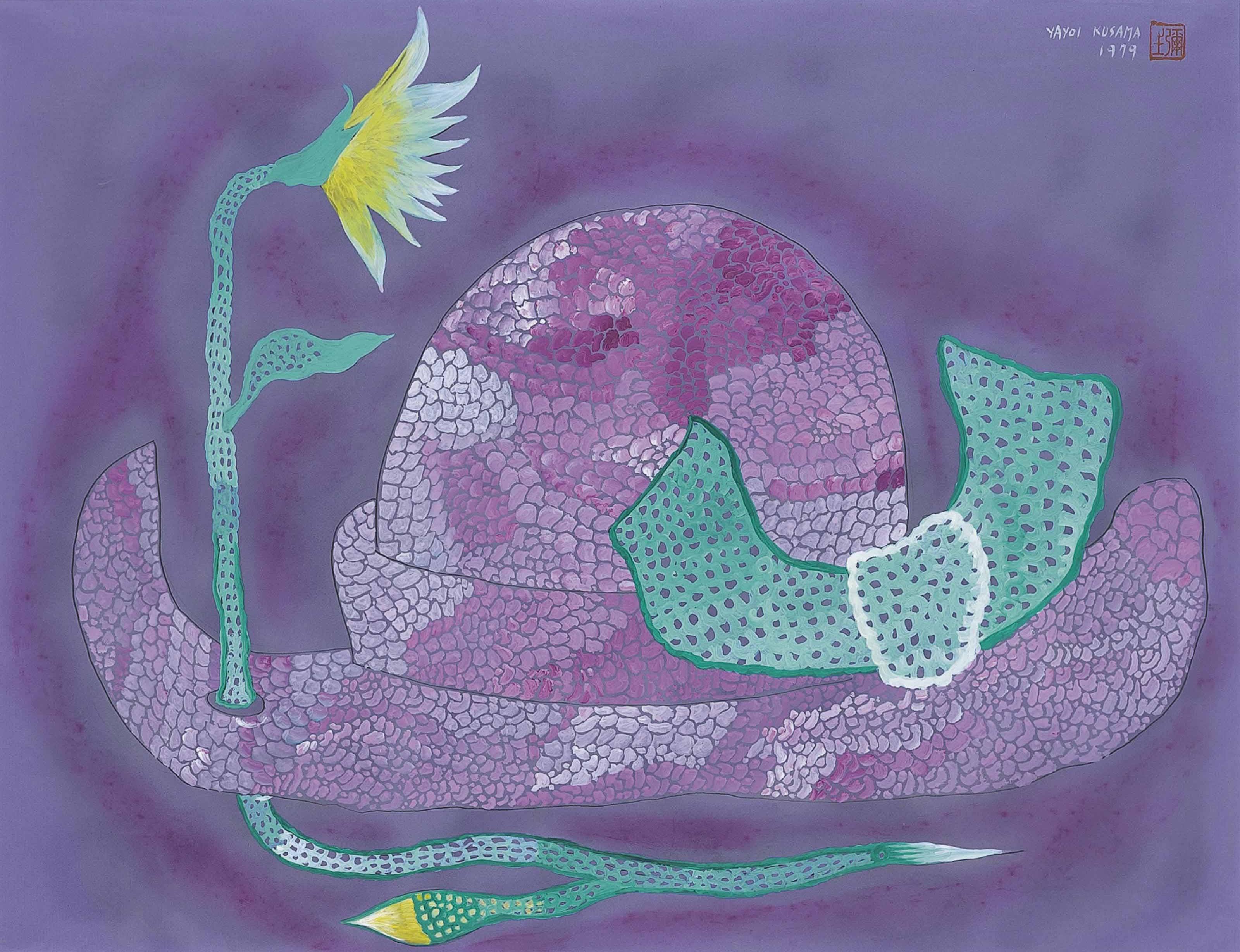 Yellow Flower by Yayoi Kusama Art.Salon