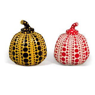 Yayoi  Kusama - Yellow Pumpkin; and Red Pumpkin