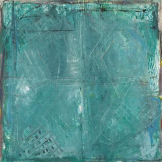 Yehezkel Streichman - Untitled (Final State Of Ball Of Yarn Against A Green Background)