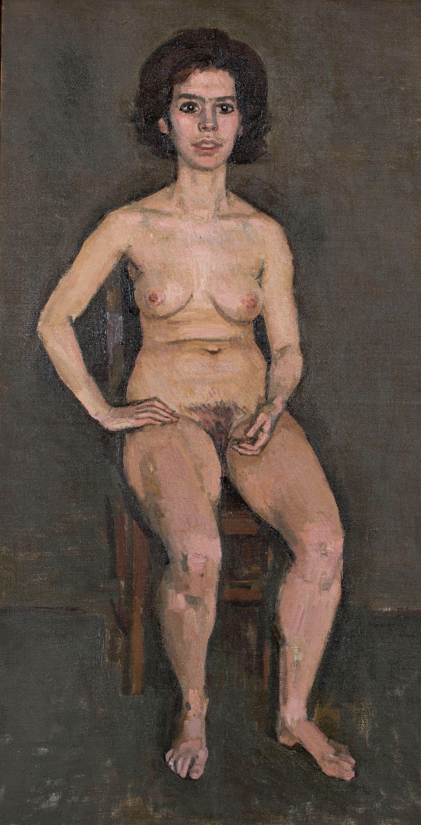 Yiannis Moralis - Femme nue assise
