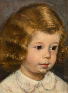 Yiannis Moralis - Petite fille en robe blanche