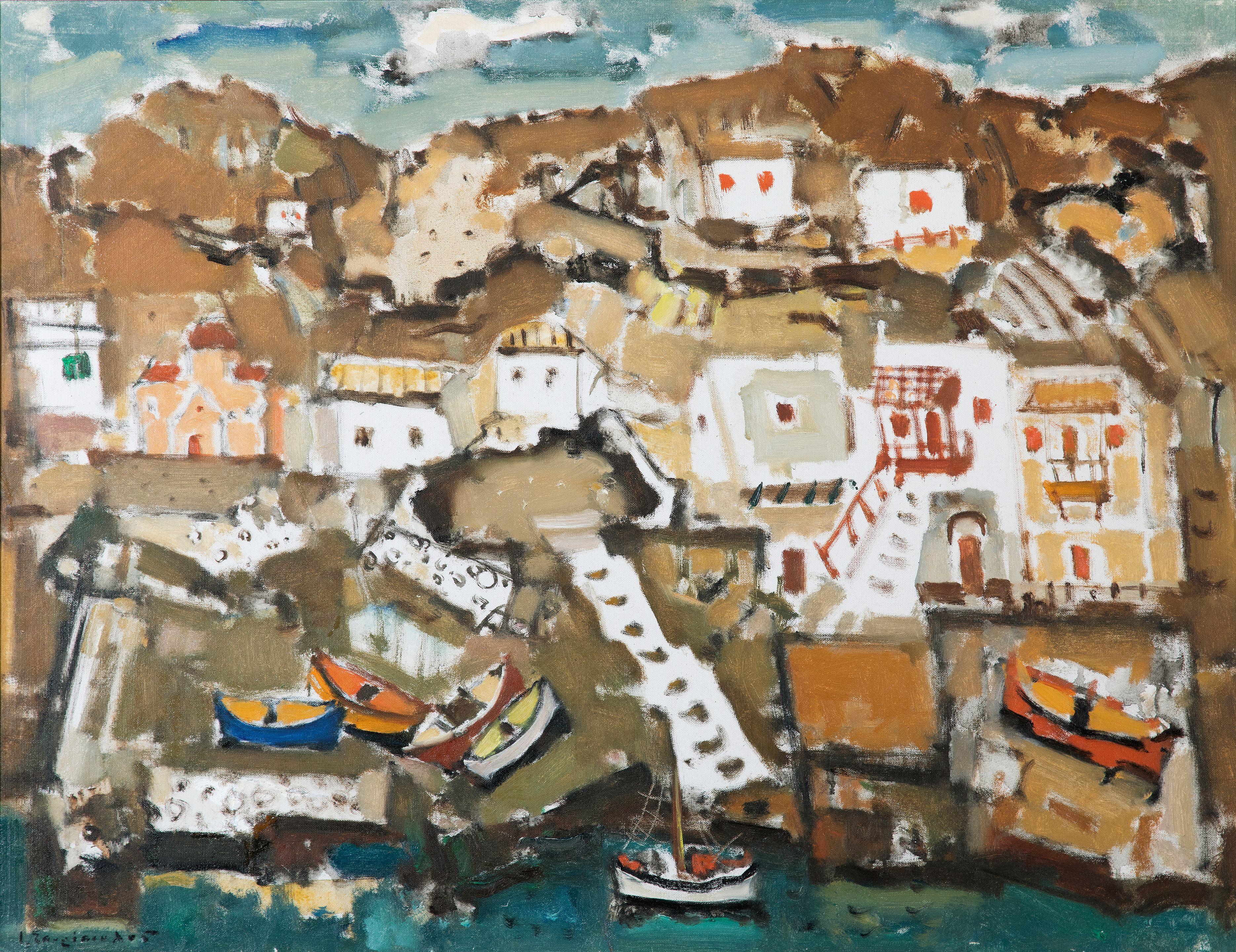 Yiannis Spyropoulos - Bateaux sur la plage de Mykonos