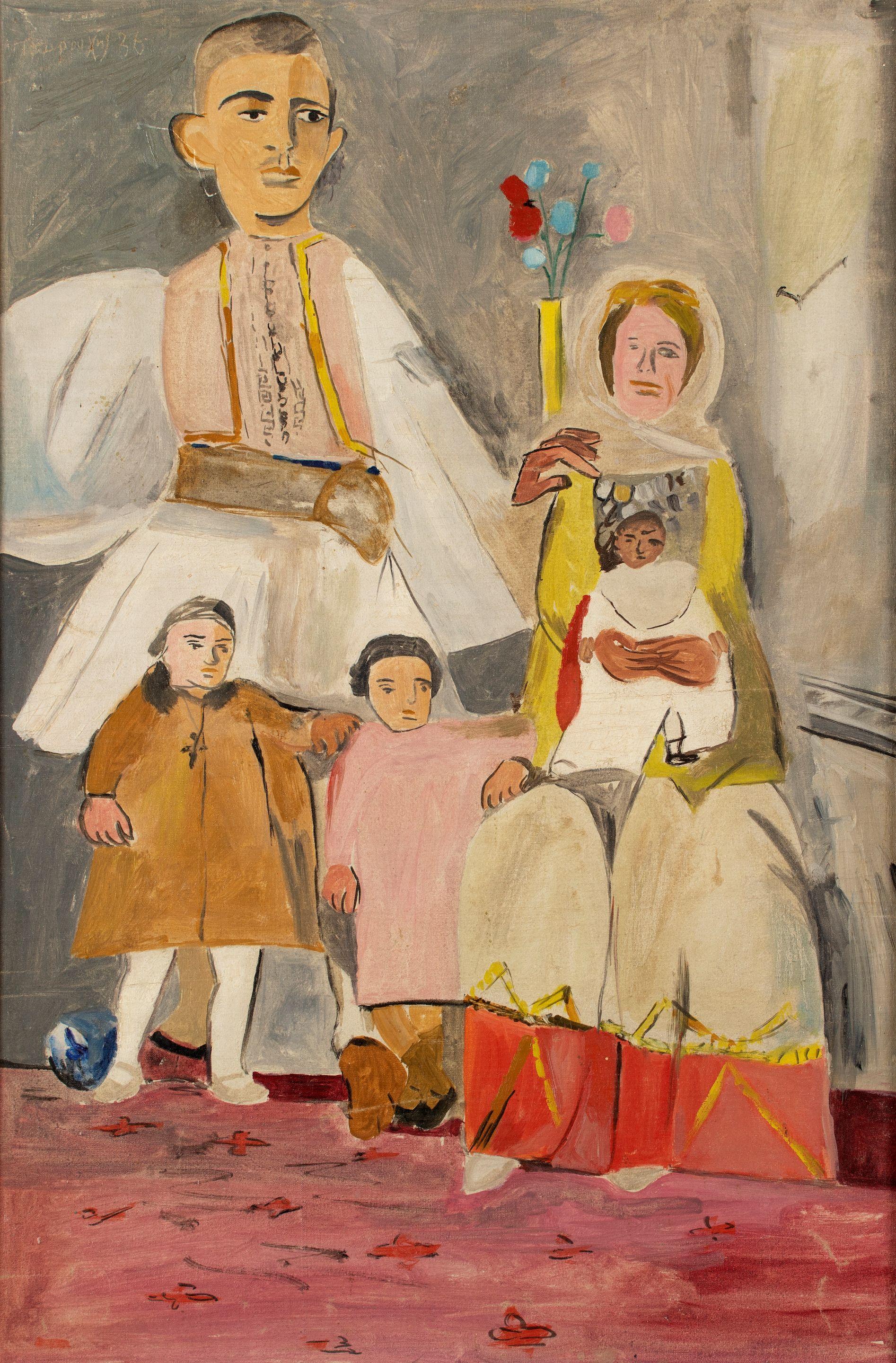 Yiannis Tsarouchis - Evzone et famille