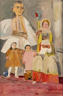 Yiannis Tsarouchis - Evzone et famille