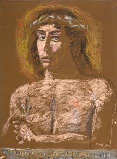 Yiannis Tsarouchis - Jeune homme tenant une branche d\'olivier