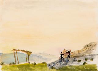 Yiannis Tsarouchis - Un groupe d\'amis sur la colline