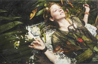 Yigal Ozeri - Untitled; Priscilla in ecstasy